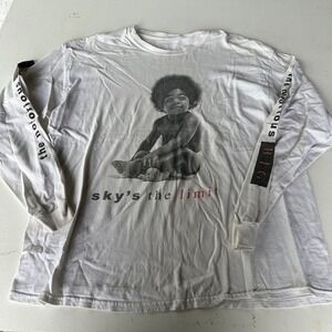 Notorious Big Biggie Afro Baby Sky's the Limit Black T-Shirt Adult XL